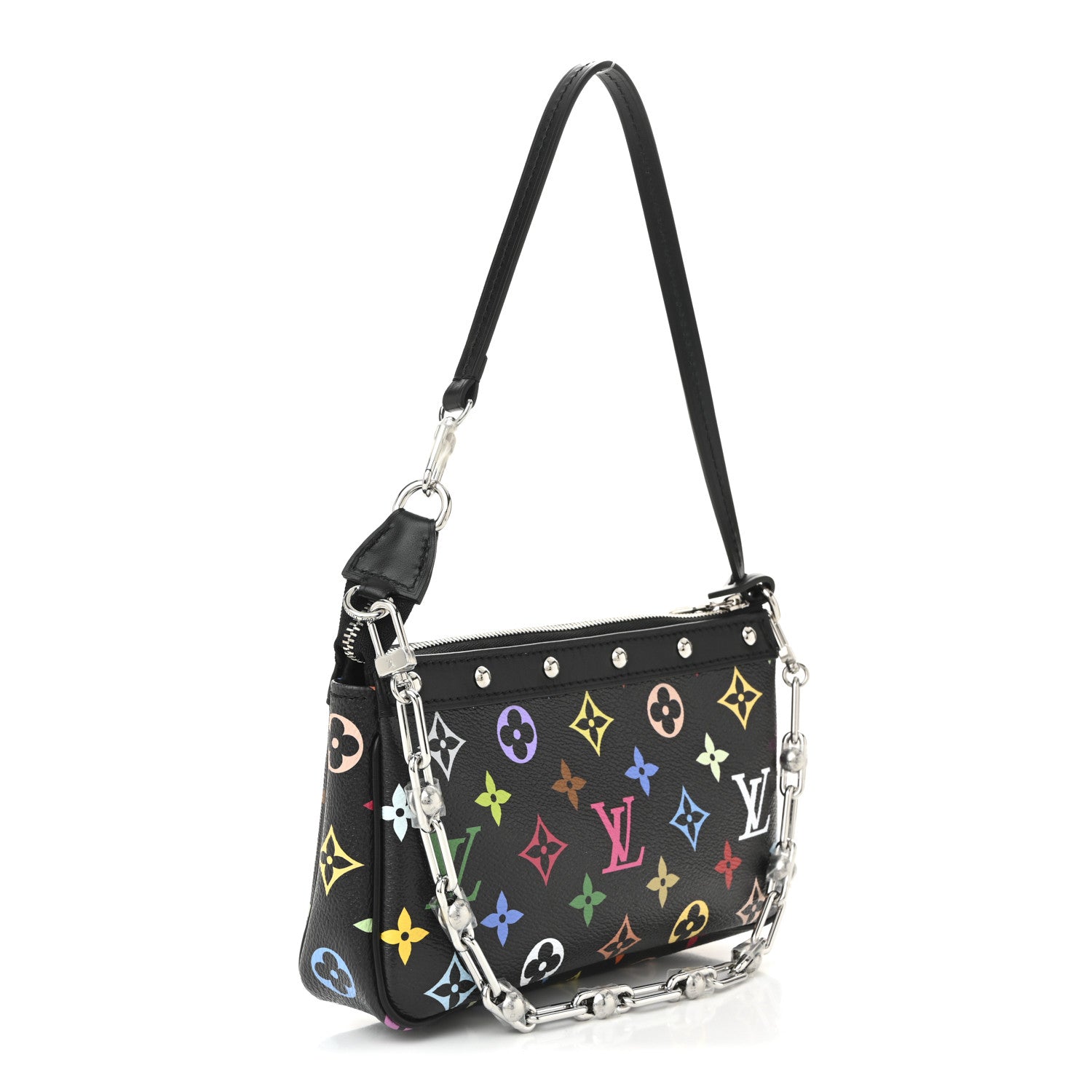 Louis Vuitton LV X TM Monogram Multicolor Pochette Accessories Black 3 of 9