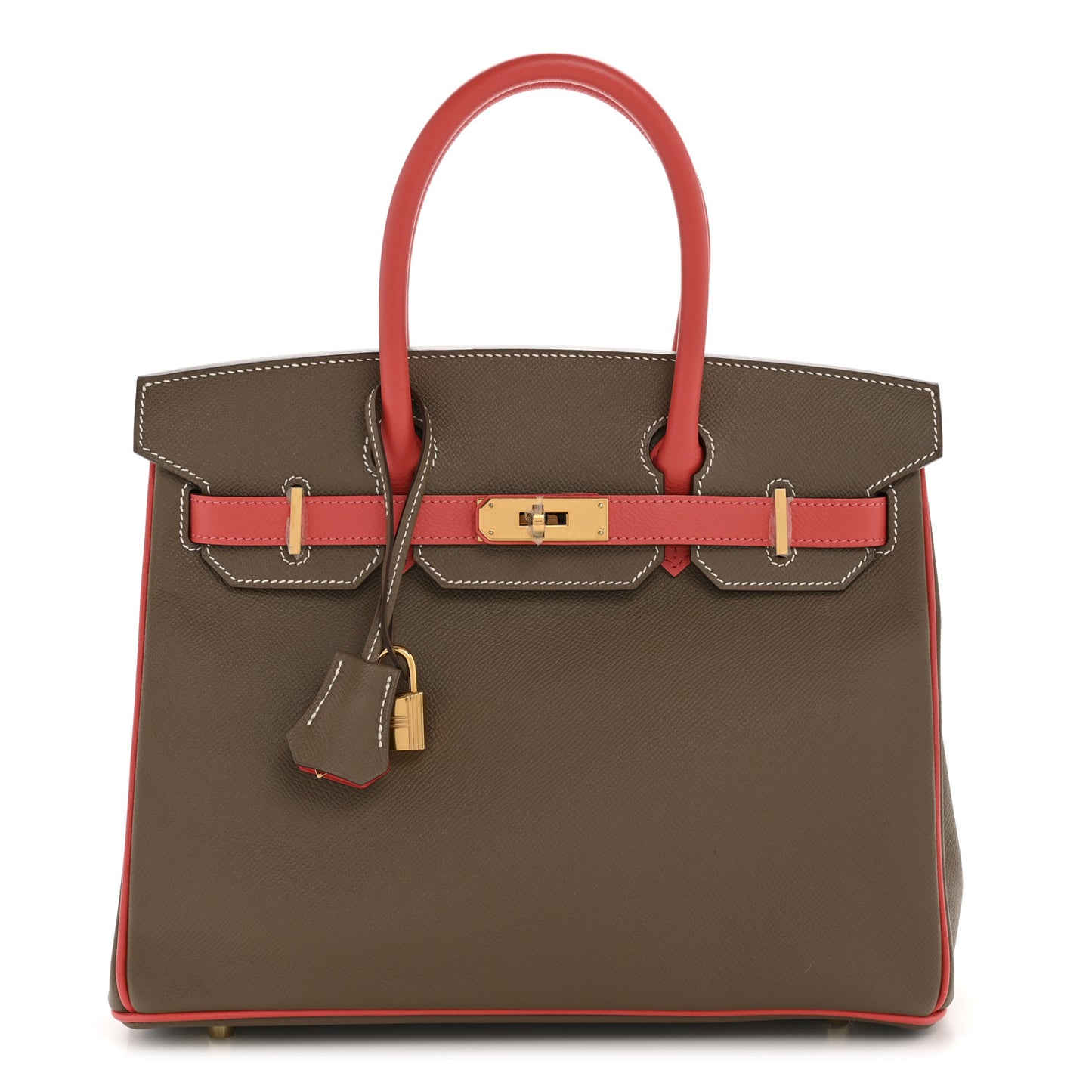 Epsom Horseshoe Birkin 30 Etoupe Rose Jaipur