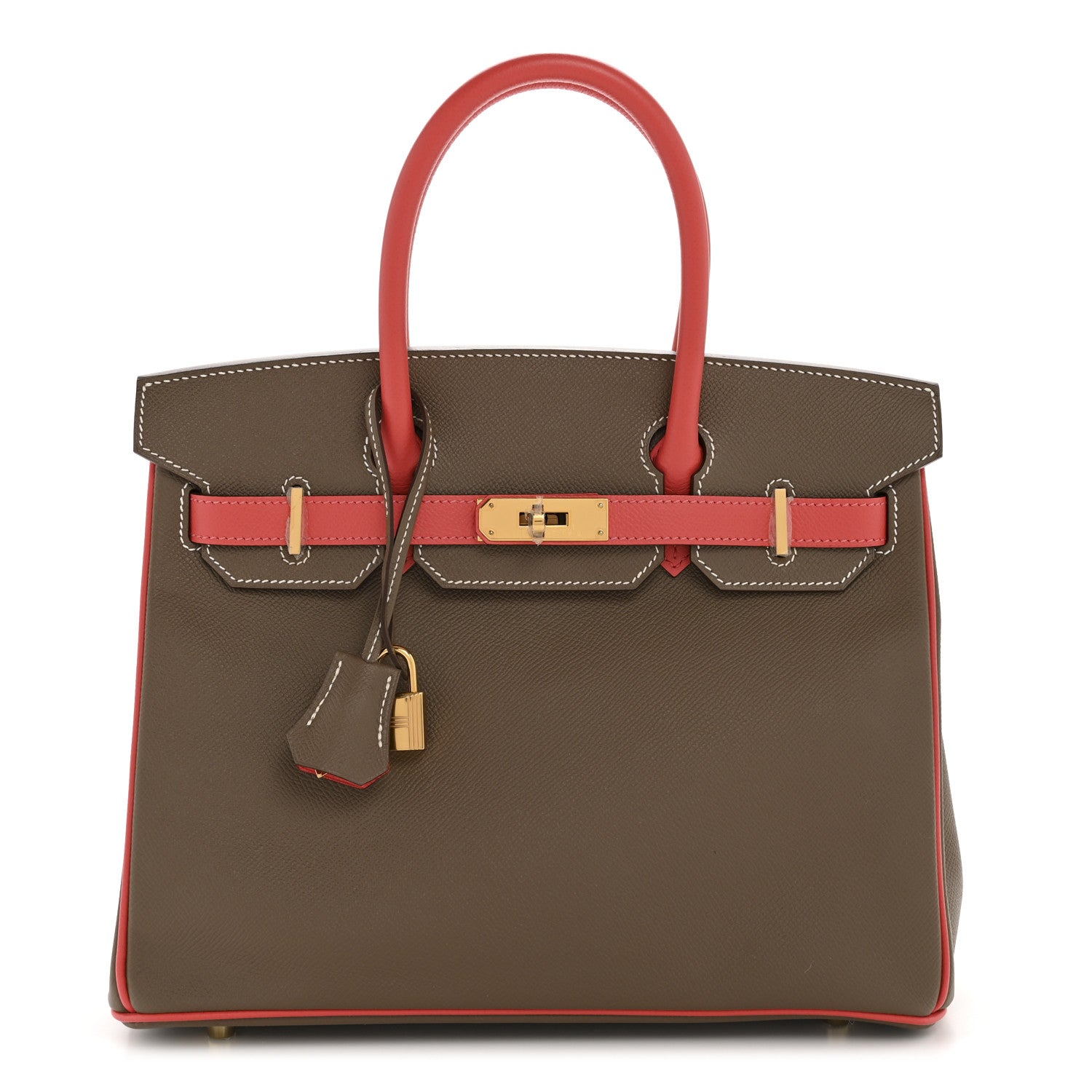 Hermes Epsom Horseshoe Birkin 30 Etoupe Rose Jaipur 1 of 10