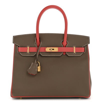 Hermes Epsom Horseshoe Birkin 30 Etoupe Rose Jaipur 1 of 10