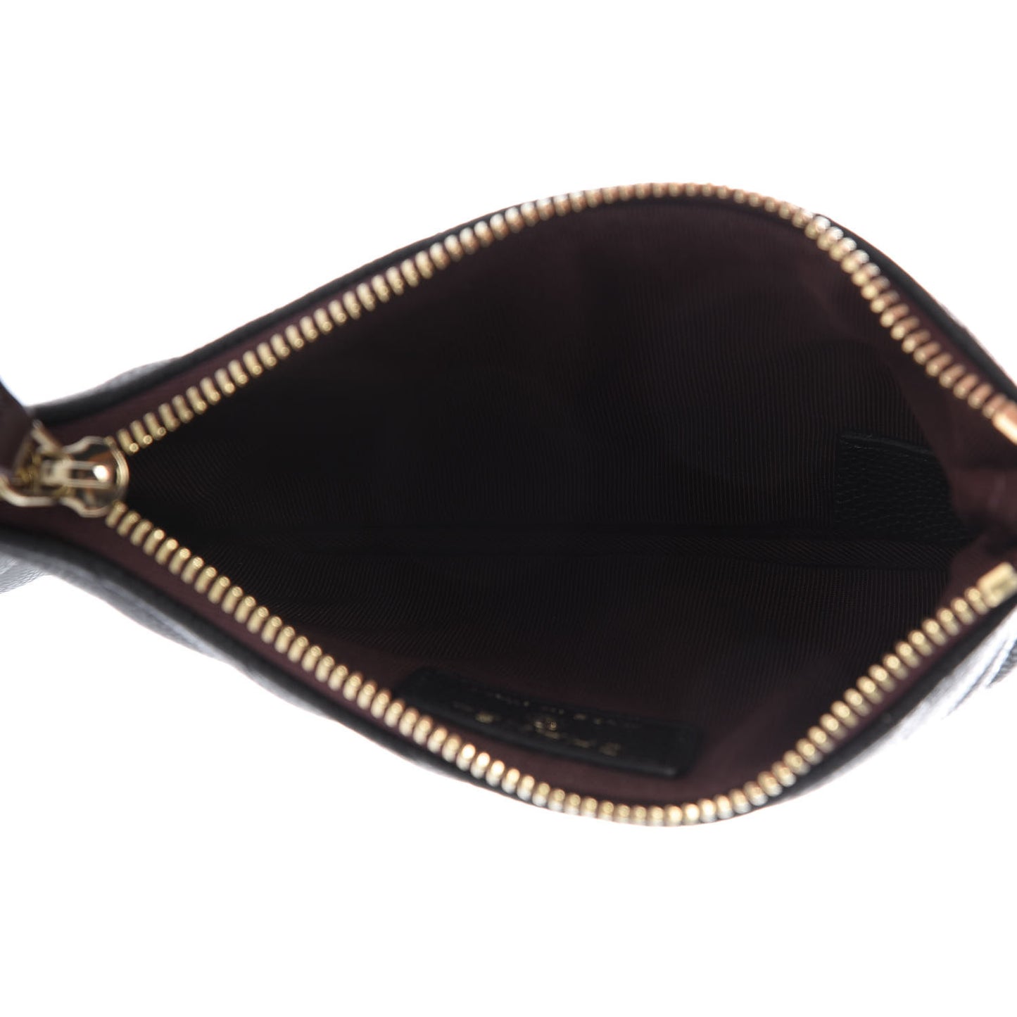 Caviar Chevron Quilted Small Cosmetic Case Black