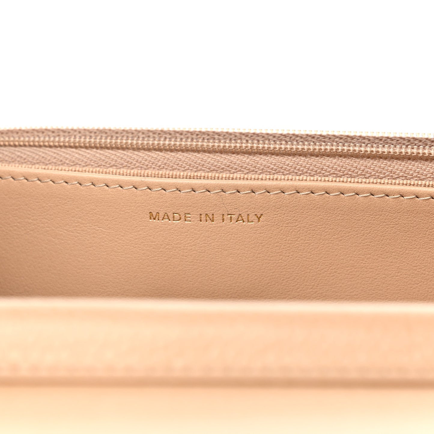 Caviar Quilted Wallet On Chain WOC Beige