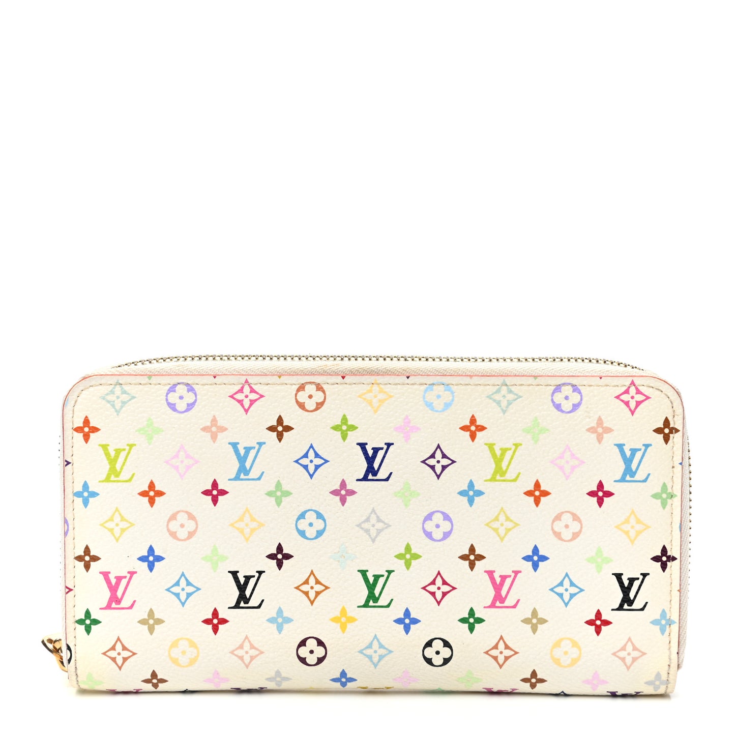 Monogram Multicolor Zippy Wallet White Orange