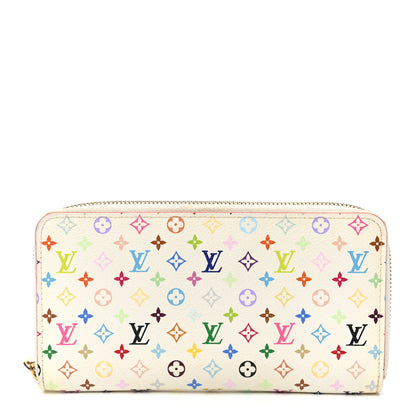 Louis Vuitton Monogram Multicolor Zippy Wallet White Orange 1 of 7