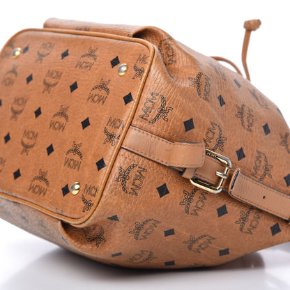 MCM Visetos Essential Drawstring Bucket Bag Cognac 7 of 14
