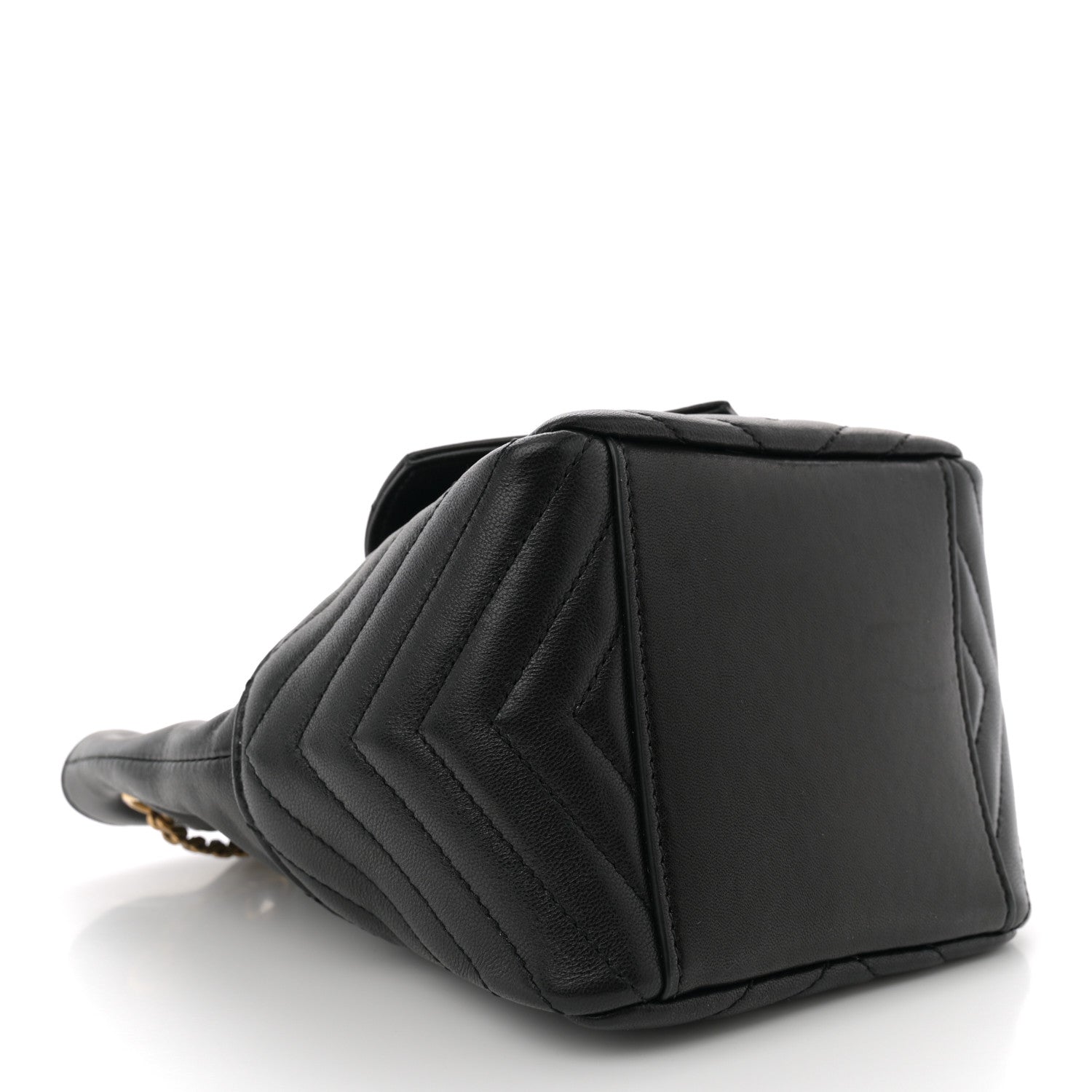 Saint Laurent Lambskin Matelasse Monogram Joe Nano Bucket Bag Black 4 of 11