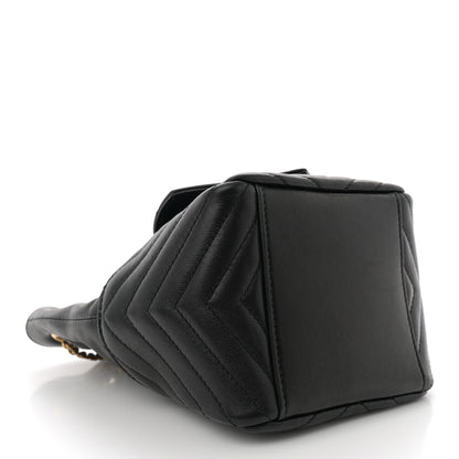Saint Laurent Lambskin Matelasse Monogram Joe Nano Bucket Bag Black 4 of 11