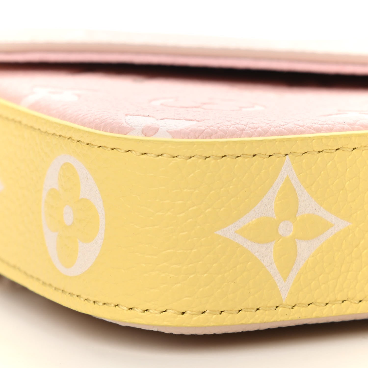 Louis Vuitton Empreinte Spring in the City Felicie Pochette Chain Wallet Pink Beige Yellow 8 of 10
