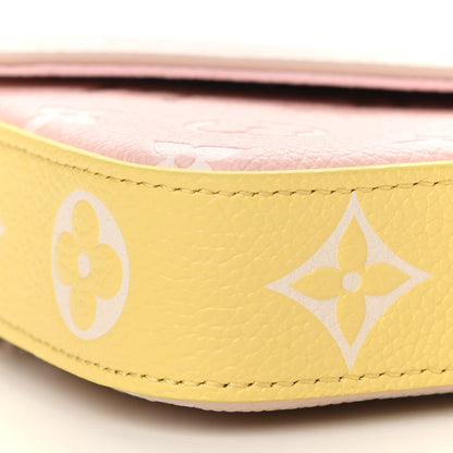 Louis Vuitton Empreinte Spring in the City Felicie Pochette Chain Wallet Pink Beige Yellow 8 of 10