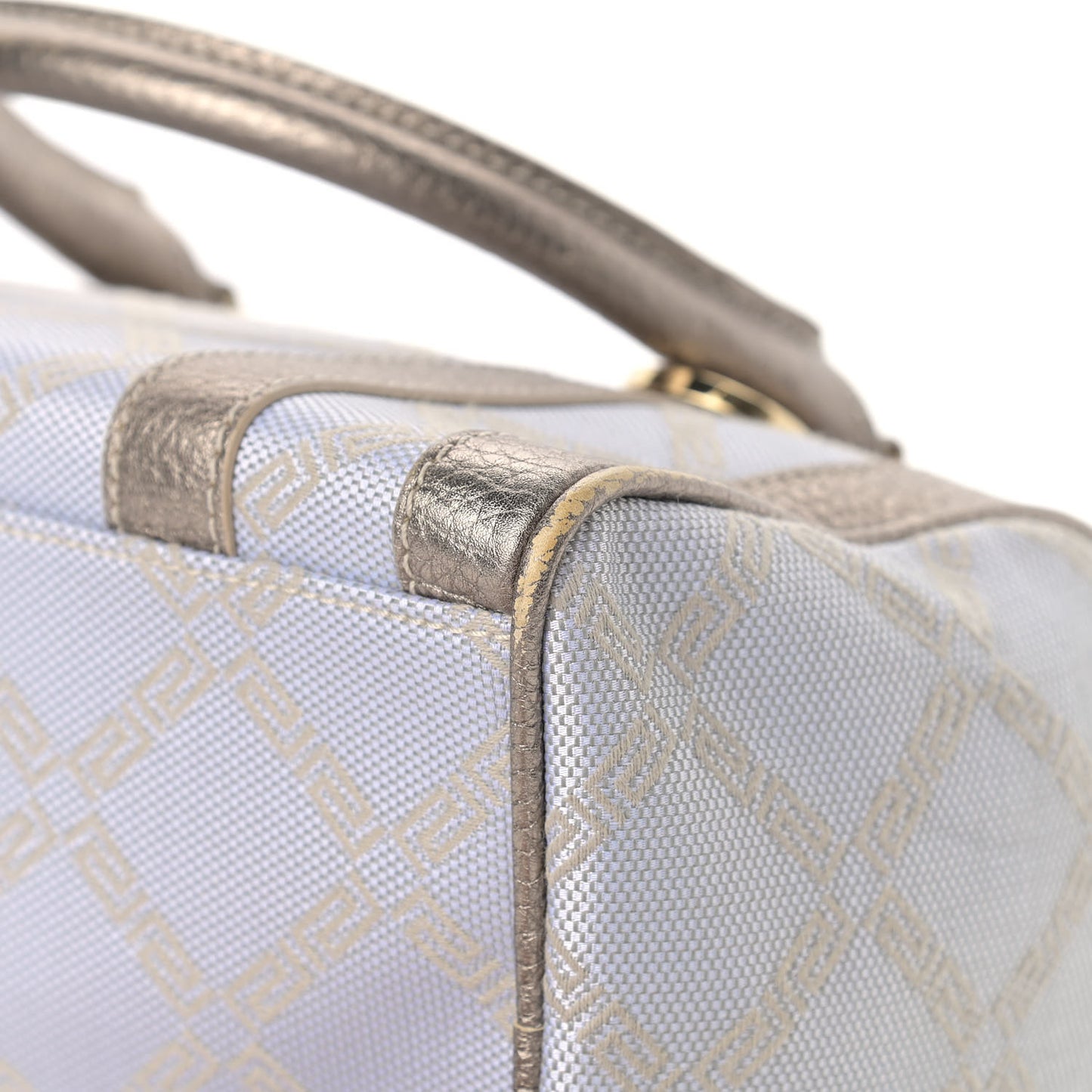 Calfskin Nylon Madonna Satchel Gold