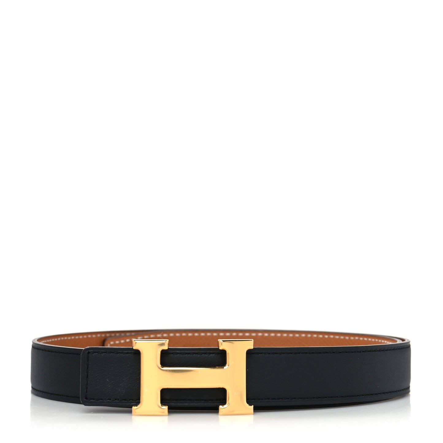 Swift Epsom Mini Constance H Belt 75 Black Gold