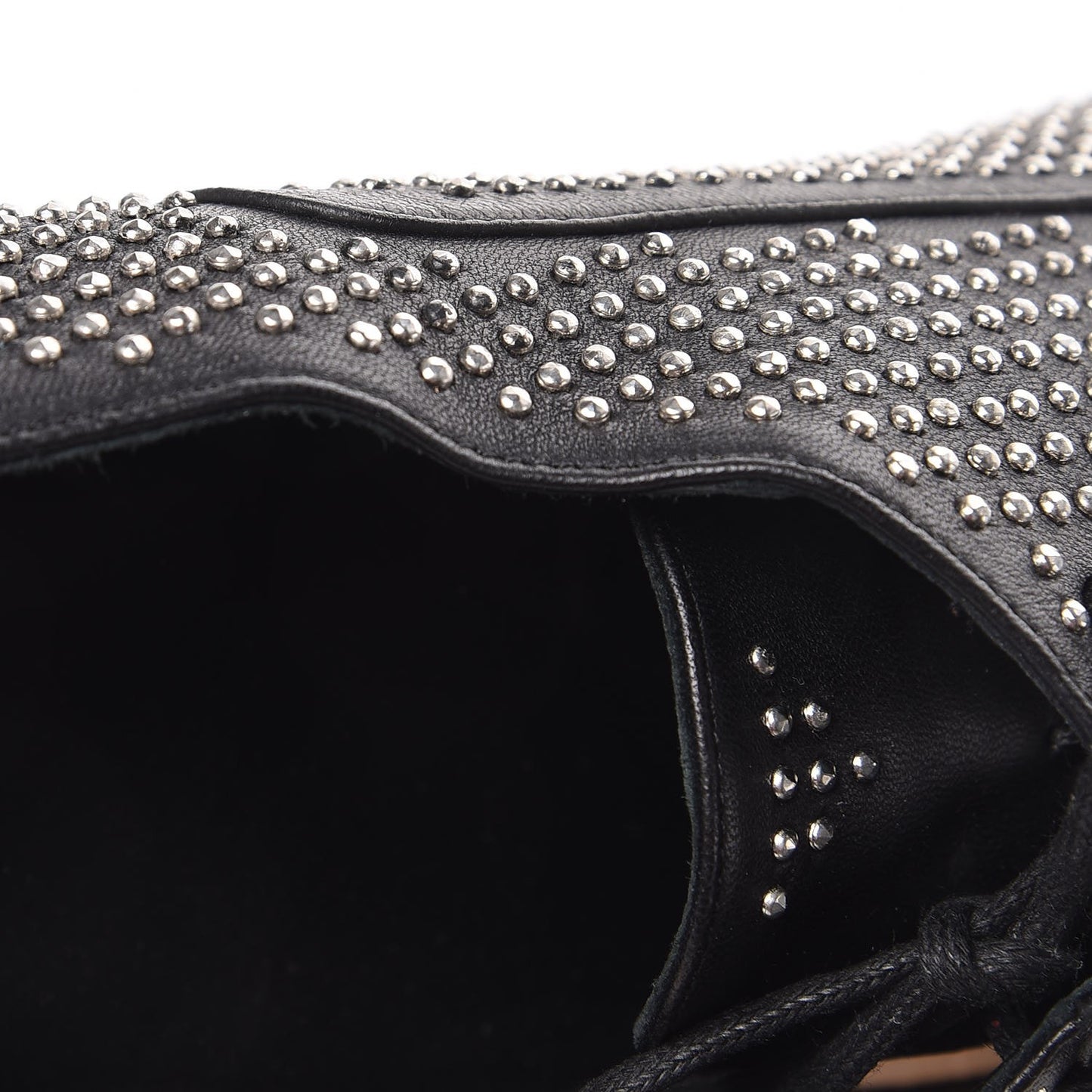Calfskin Metal Eyelet LuLu Richelieu Metal Eyelet Lace Up Oxfords 38.5 Black