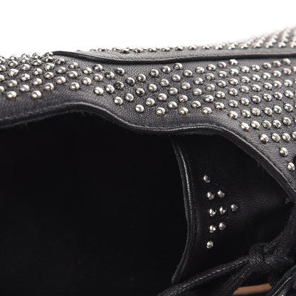 Saint Laurent Calfskin Metal Eyelet LuLu Richelieu Metal Eyelet Lace Up Oxfords 38.5 Black 11 of 14