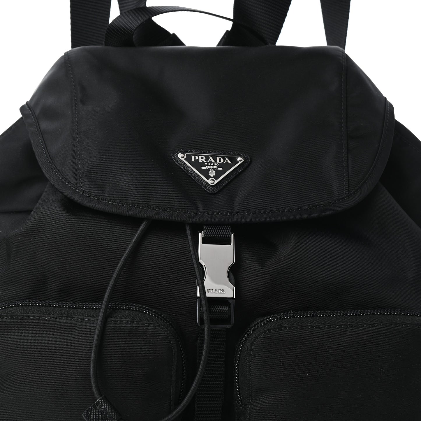 Tessuto Nylon Saffiano Vela Backpack Black