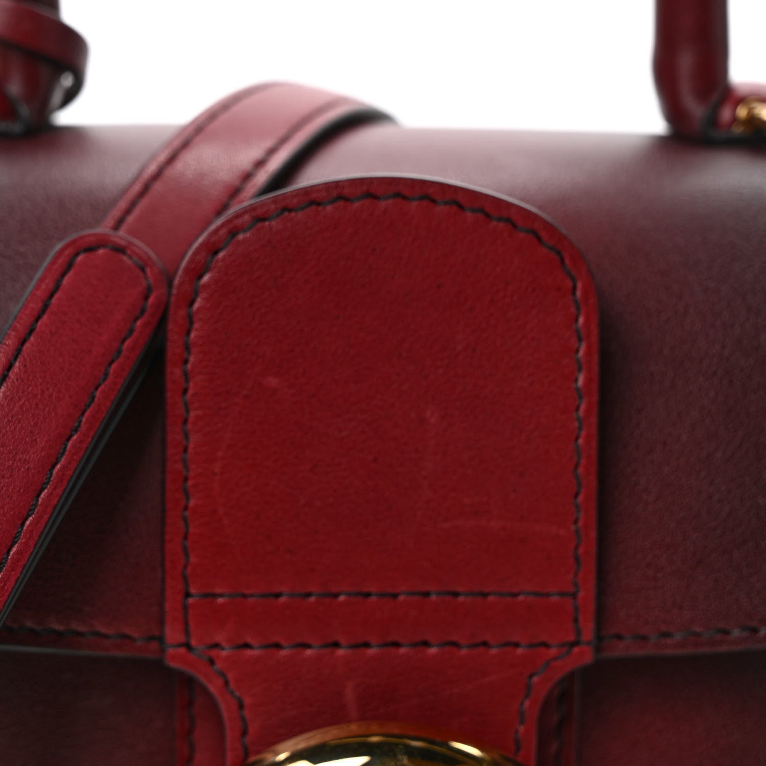 Delvaux Box Calfskin Mini Brillant Satchel Burgundy 10 of 11