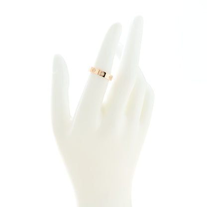 Cartier 18K Pink Gold 8 Diamond 4mm LOVE Wedding Band Ring 51 5.75 2 of 6