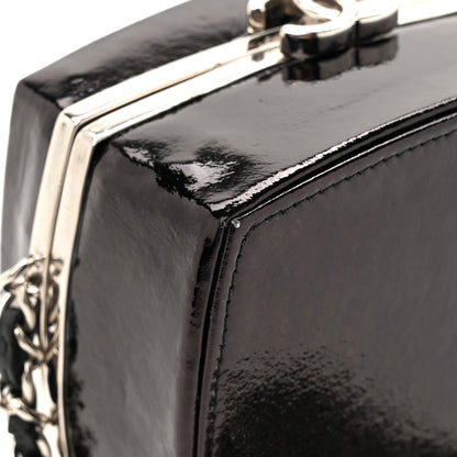 Chanel Patent Goatskin Make-Up Box Clutch With Chain  Black 15 of 16