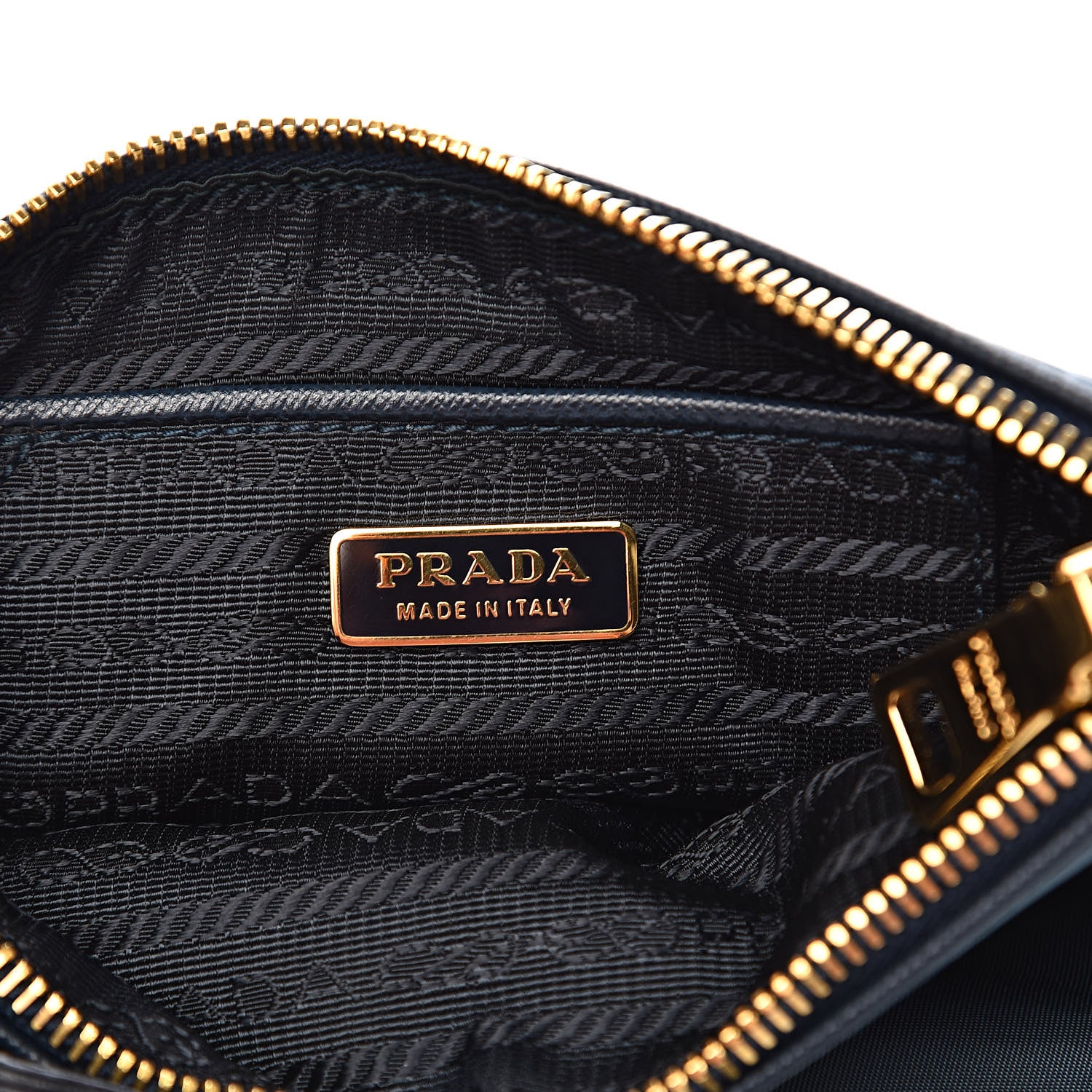Prada Tessuto Nylon Saffiano Pochette Denim 6 of 10