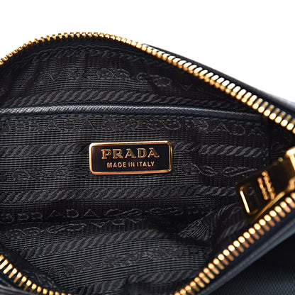 Prada Tessuto Nylon Saffiano Pochette Denim 6 of 10