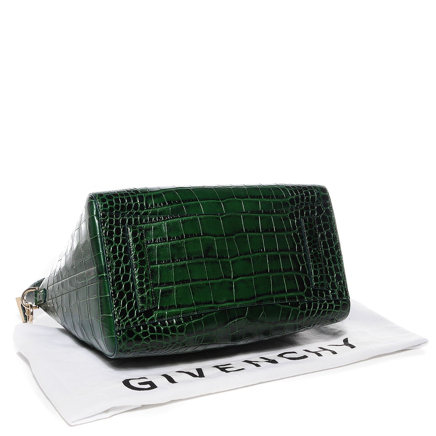 Givenchy Calfskin Crocodile Embossed Small Antigona Emerald 5 of 10
