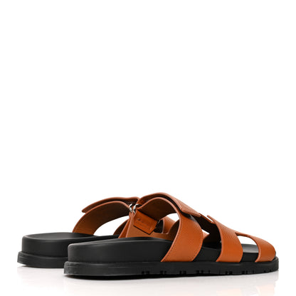 Hermes Epsom Womens Chypre Sandals 39 Natural 4 of 7