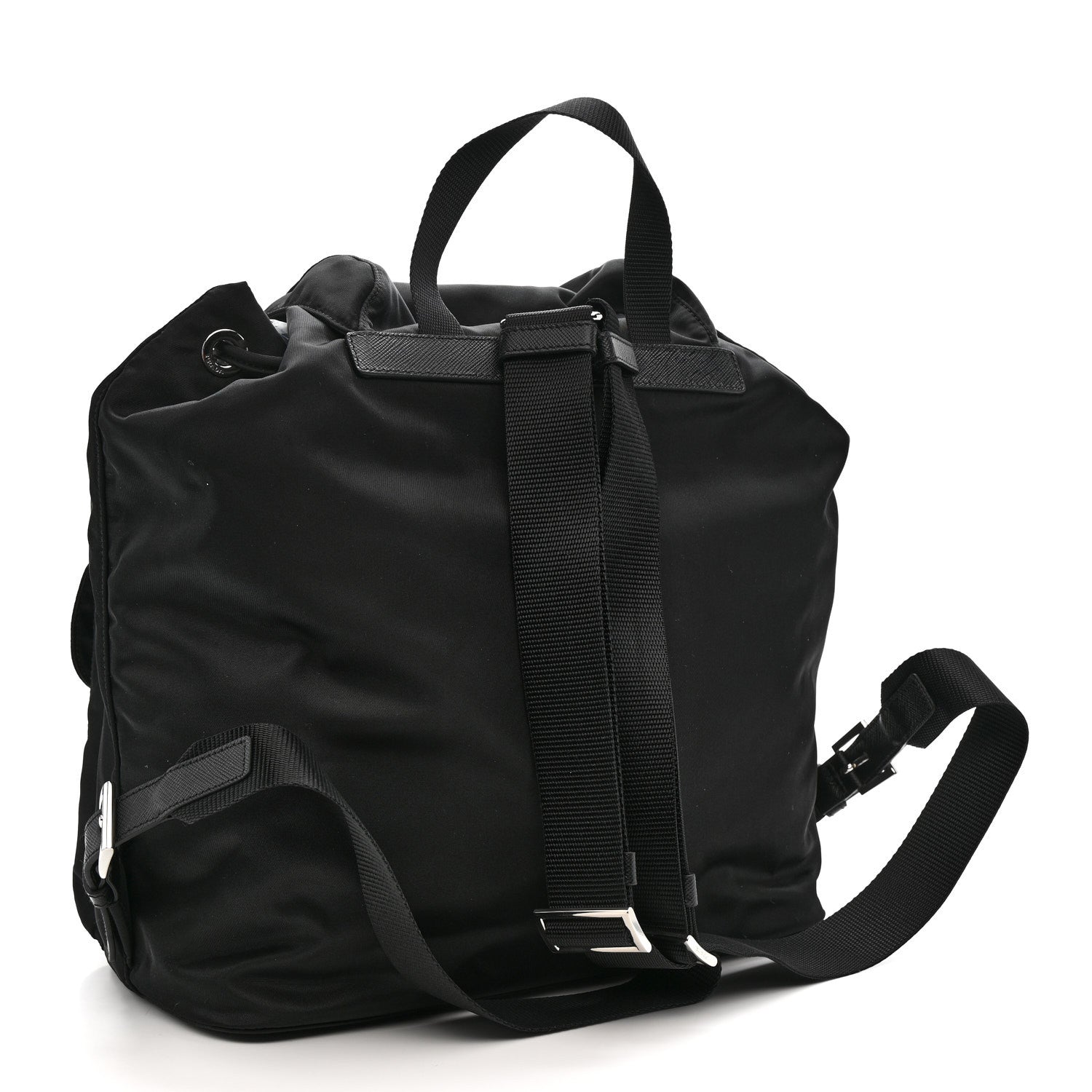 Prada Tessuto Nylon Saffiano Medium Backpack Black 4 of 11