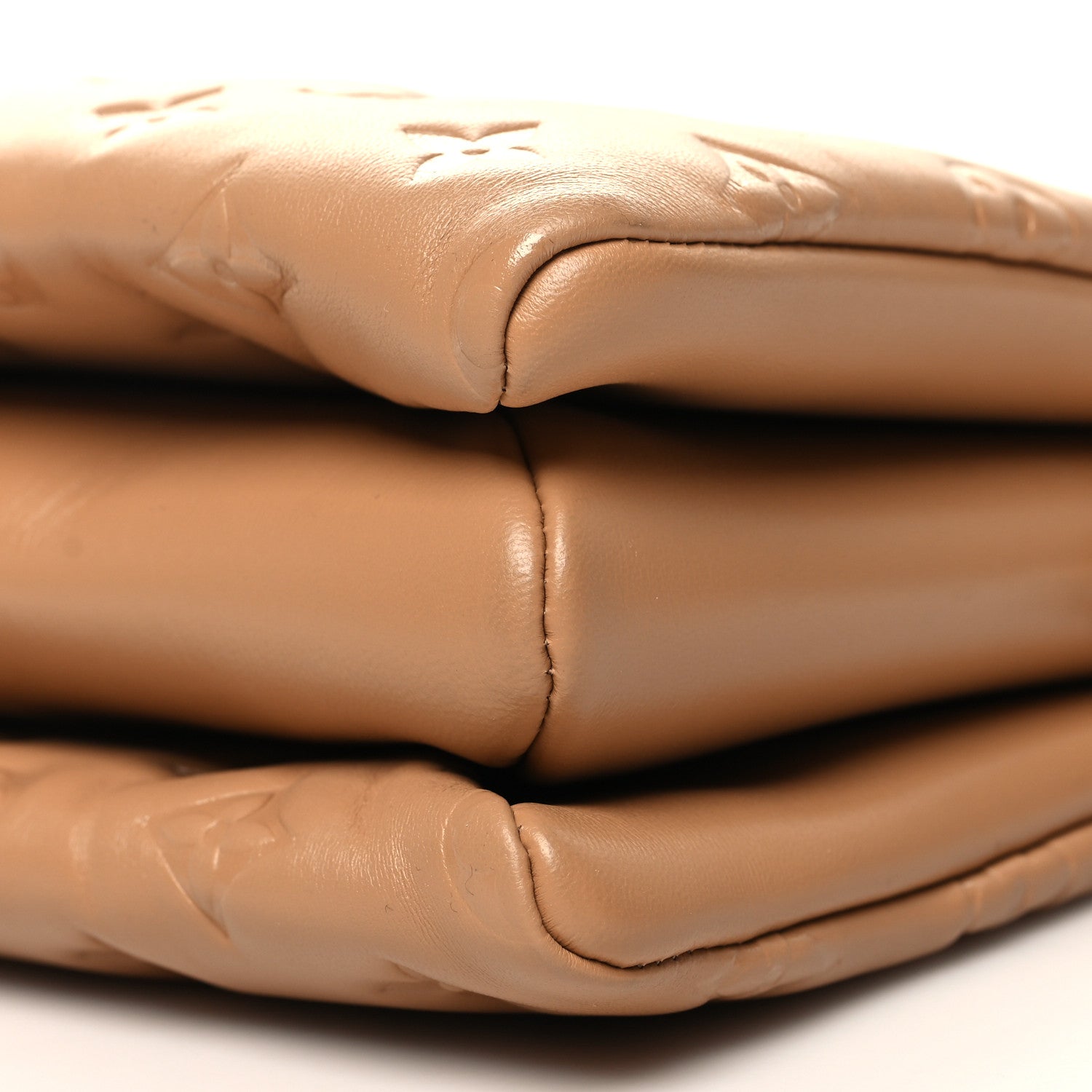 Louis Vuitton Lambskin Embossed Monogram Coussin PM Camel 11 of 13