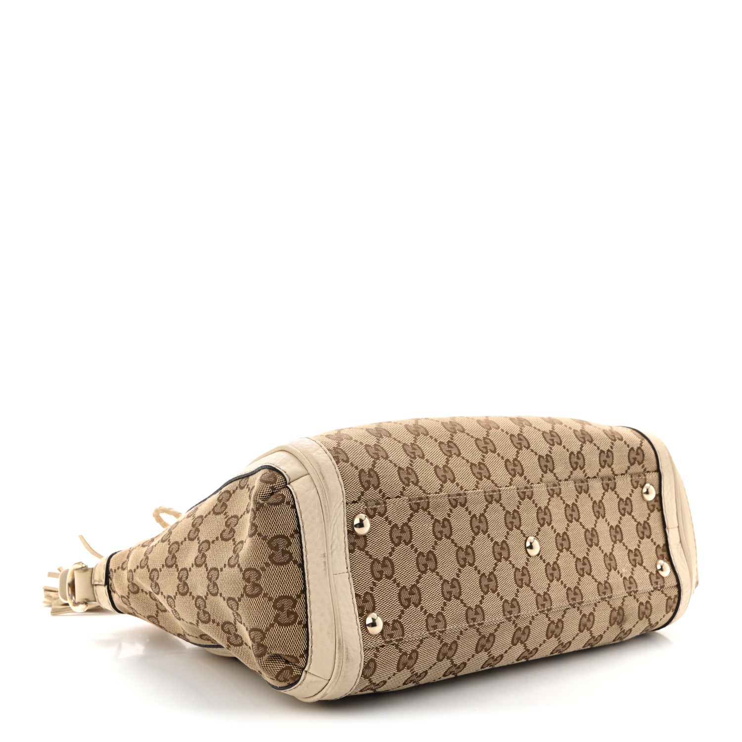 Gucci Monogram GG Canvas Small Bella Top Handle Bag Off White 4 of 10