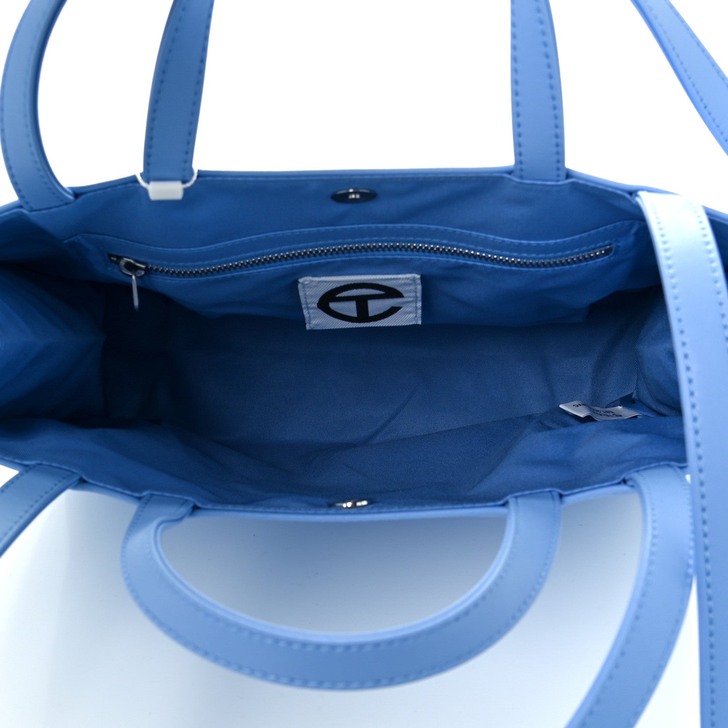 Telfar Vegan Leather Medium Shopping Bag Cerulean 5 of 11
