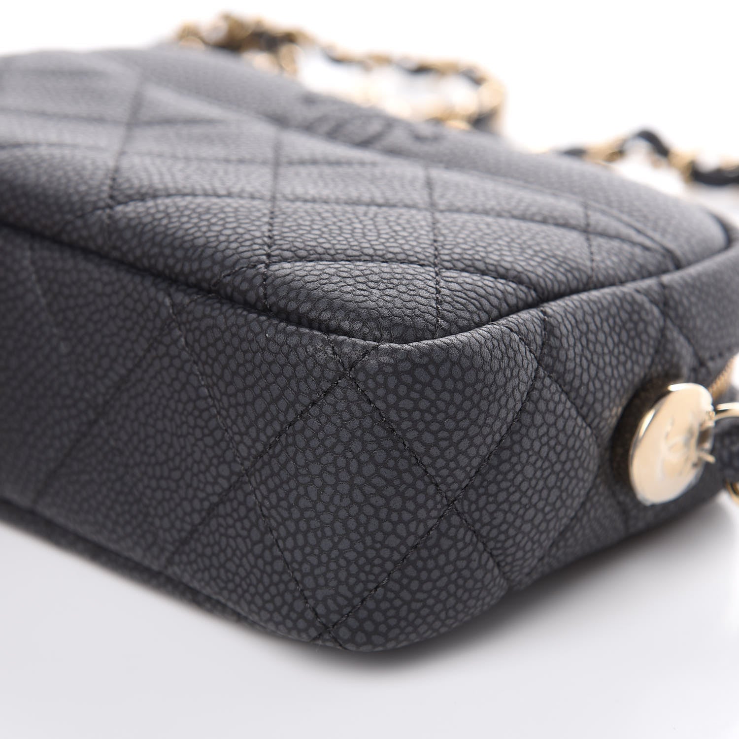 Chanel Iridescent Caviar Quilted Mini Coco Tassel Camera Case Black 9 of 10
