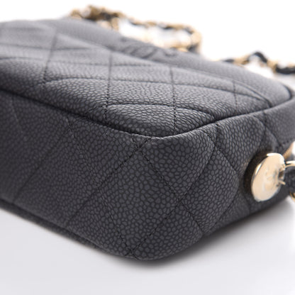 Chanel Iridescent Caviar Quilted Mini Coco Tassel Camera Case Black 9 of 10