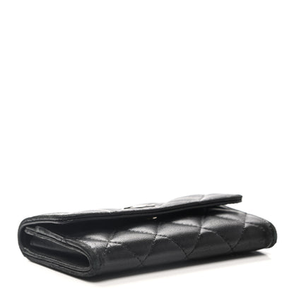 Chanel Lambskin Quilted Flap Card Holder Wallet Black 4 of 14