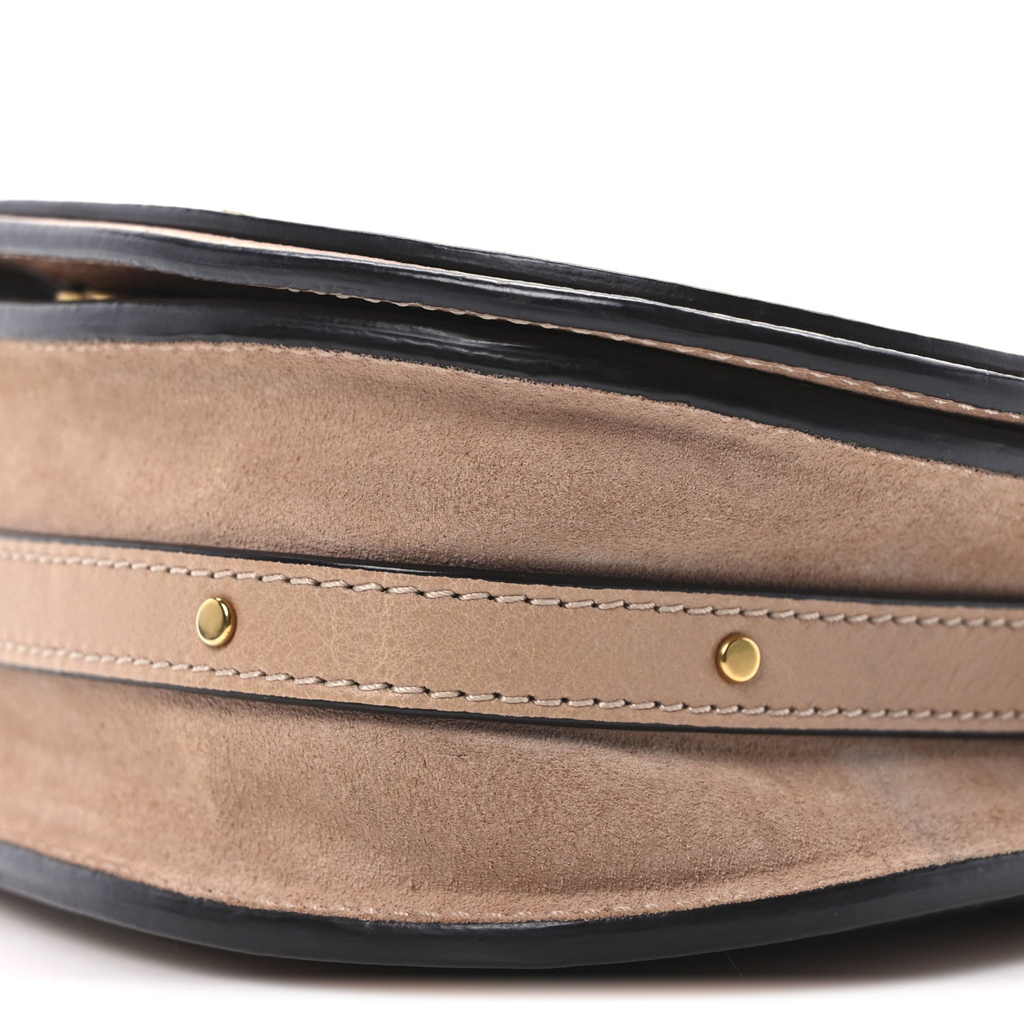 Calfskin Suede Nile Bracelet Bag Biscotti Beige