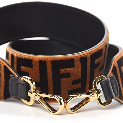 Fendi Velvet Tapestry FF Strap You Tobacco 3 of 5