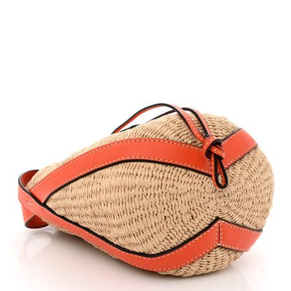 Chloe X MIFUKO Raffia Calfskin Basket Shoulder Bag Orange Fizz 4 of 10
