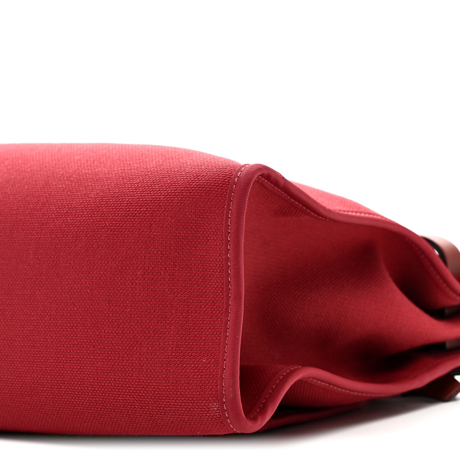 Hermes Vache Hunter Toile Herbag Zip 31 PM Rouge H Brique 10 of 11