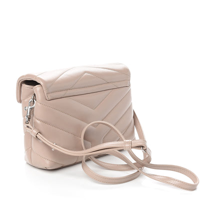 Saint Laurent Calfskin Y Quilted Monogram Toy Loulou Chain Satchel Nude Powder 2 of 9