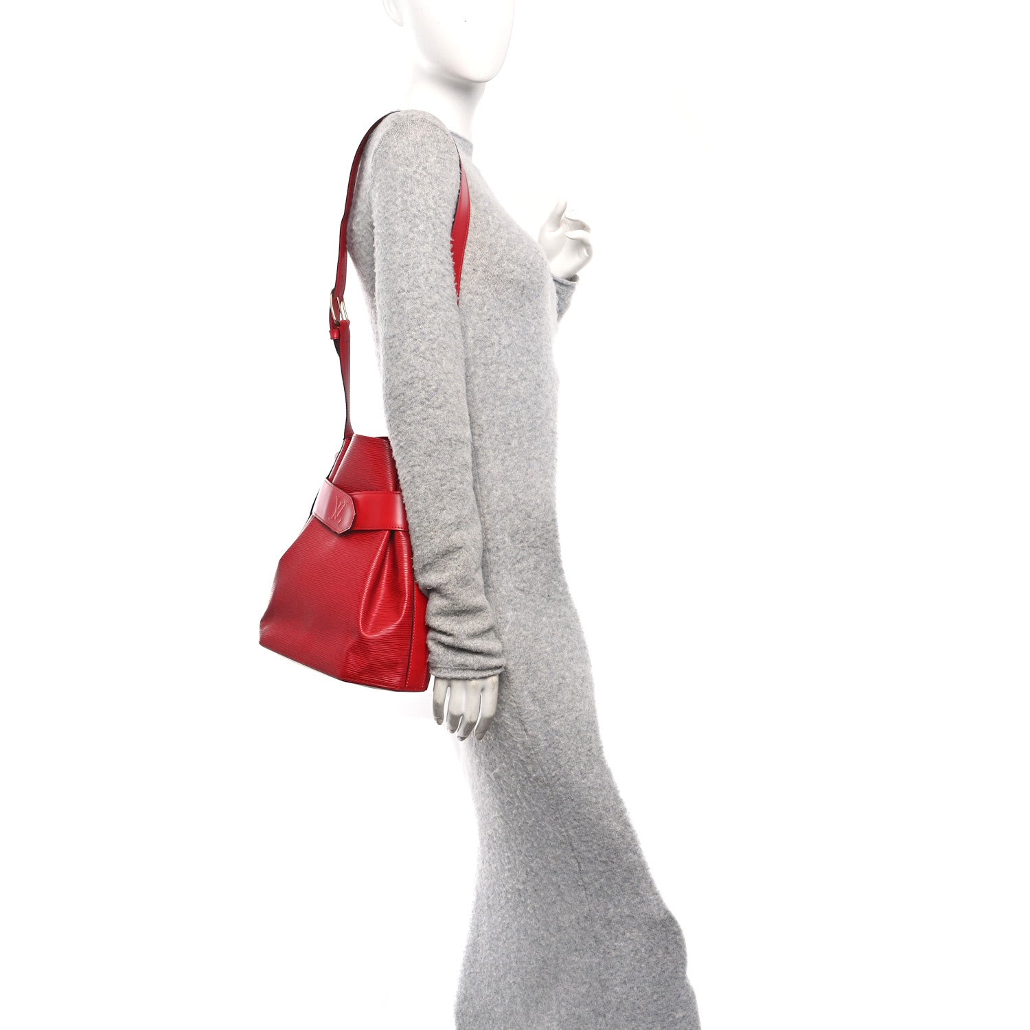 Louis Vuitton Epi Sac D'epaule Castillan Red 2 of 9