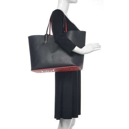 Christian Louboutin Calfskin Spikes East West Cabata Tote Black 2 of 10