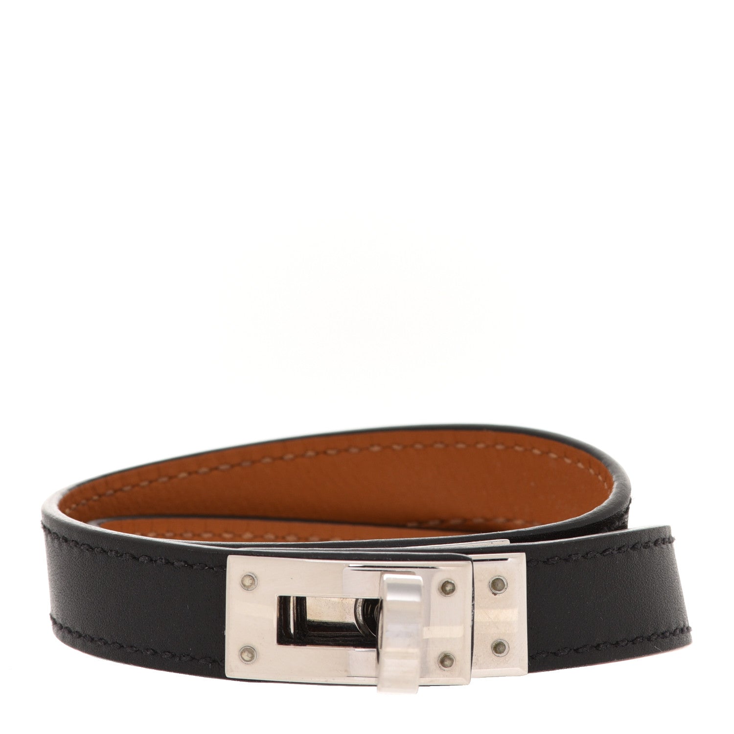 Hermes Box Kelly Double Tour Bracelet S Black 1 of 7