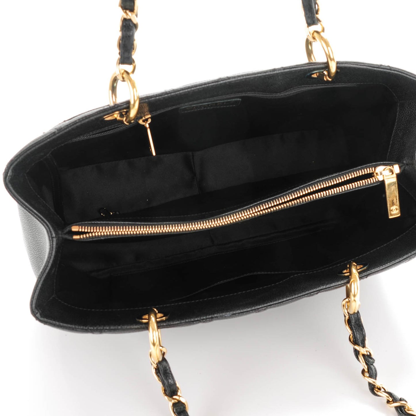 Caviar Quilted Grand Shopping Tote GST Black
