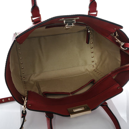 Valentino Garavani Vitello Small Rockstud Double Handle Tote Red 5 of 6