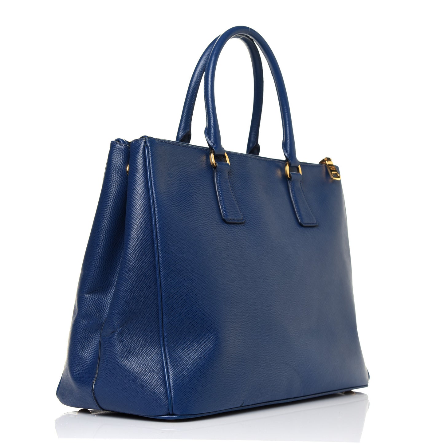 Saffiano Large Galleria Double Zip Tote Bluette
