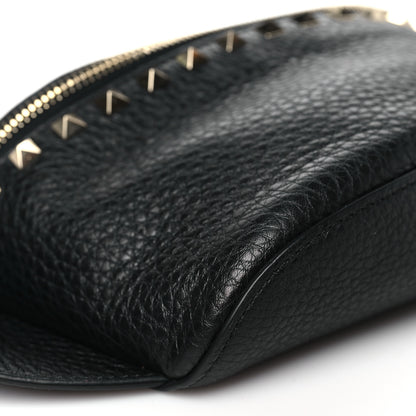 Valentino Garavani Grainy Calfskin Rockstud Belt Bag Black 8 of 9