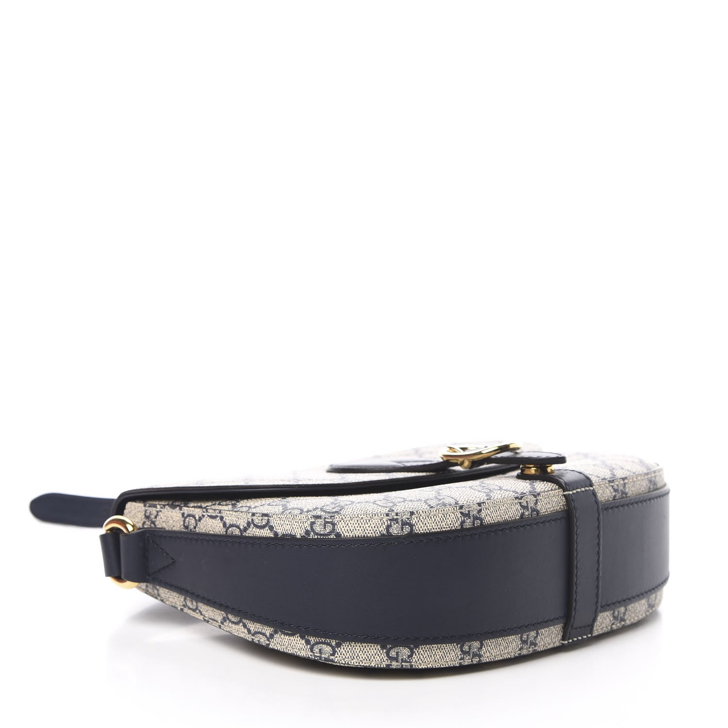 Gucci GG Supreme Monogram Small Messenger Shoulder Bag Beige Blue Navy 4 of 13