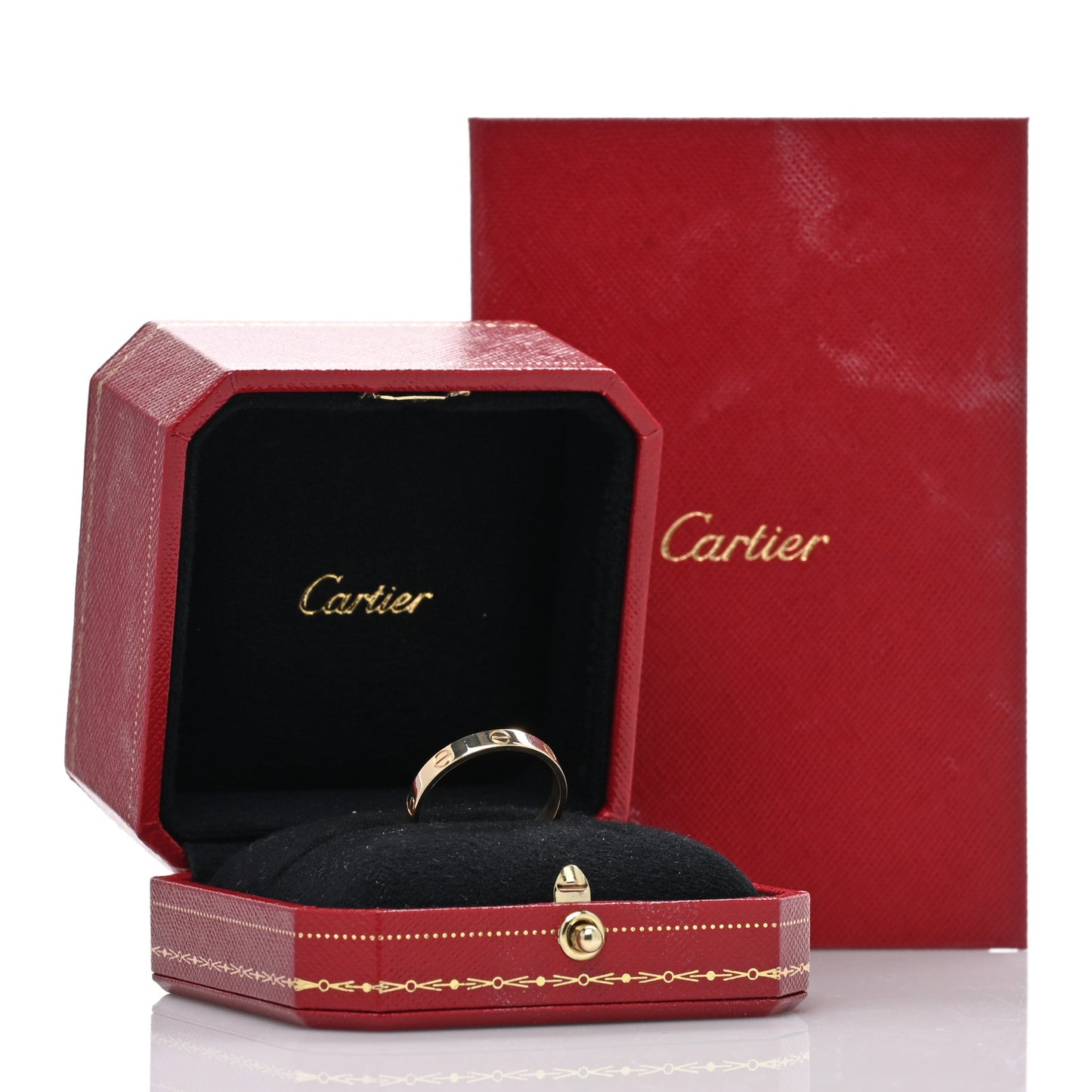 18K Yellow Gold 3.5mm LOVE Wedding Band Ring 63 10.25