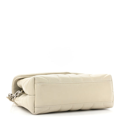 Saint Laurent Calfskin Y Quilted Monogram Toy Loulou Crossbody Bag Crema Soft 4 of 18