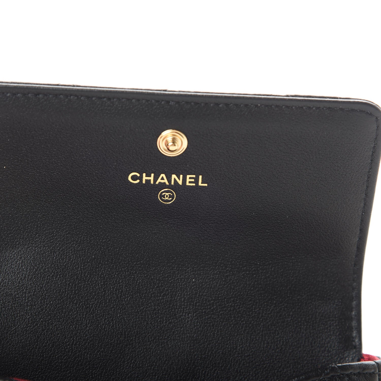 Chanel Calfskin Quilted About Pearls Card Holder Flap With Chain Black 6 of 12