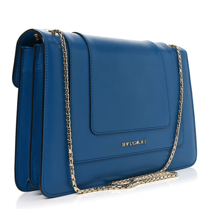 Bulgari Calfskin Serpenti Forever Shoulder Bag Blue 3 of 9