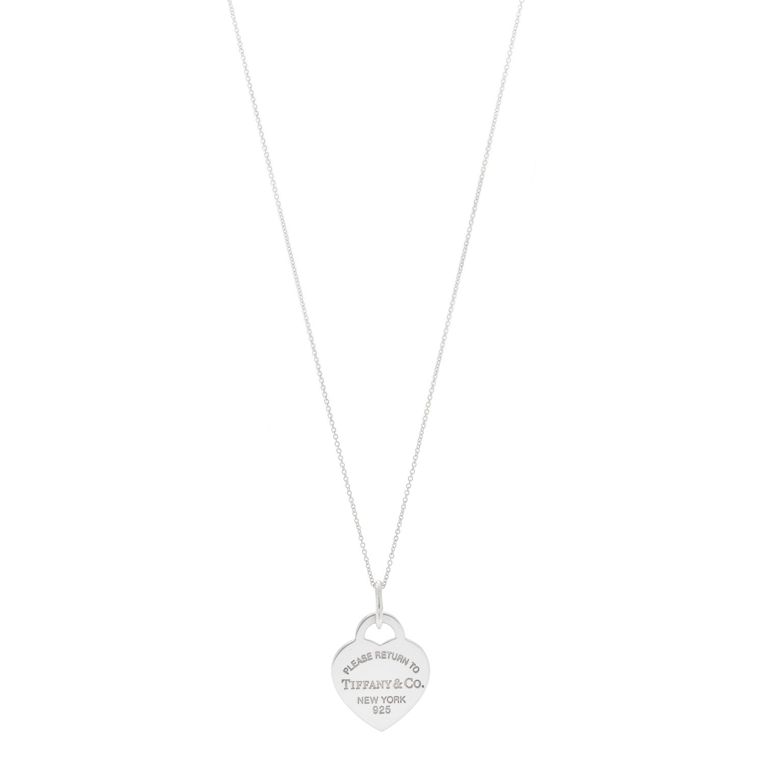 Tiffany Sterling Silver Medium Return to Tiffany Heart Pendant Necklace 1 of 5